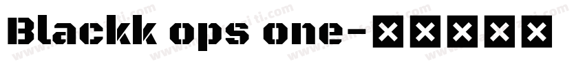 Blackk ops one字体转换